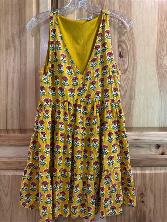 Sincerly Jules Dresses & Skirts - Sincerely Jules Yellow Floral Boho Babydoll Sleeveless Flowy Sundress Size L